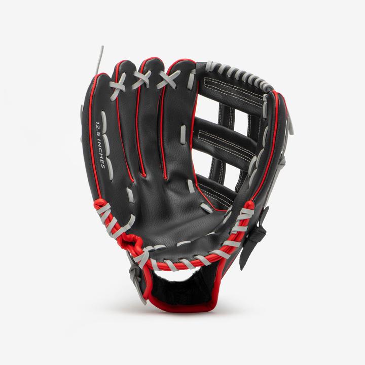 Actual product image Kipsta Ladies/men's baseball glove - BA100 LHT black/red (11.50")