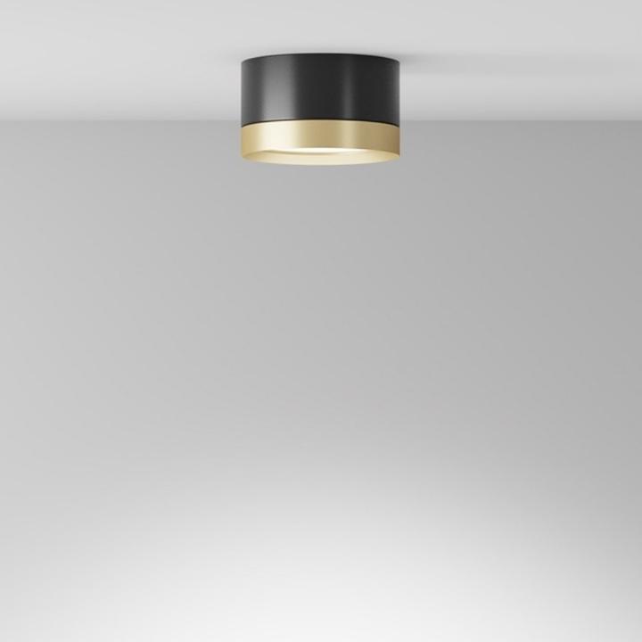 Actual product image Maytoni Hoop Ceiling Light, Ceiling Lamp GX53 5cm Black / Gold (GX53)