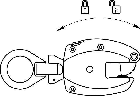 Actual product image Pfeifer Support clamp model KL, vertical insert
