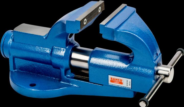 Irimo Vice with round slide and interchangeable jaws, for heavy-duty use, compatible w