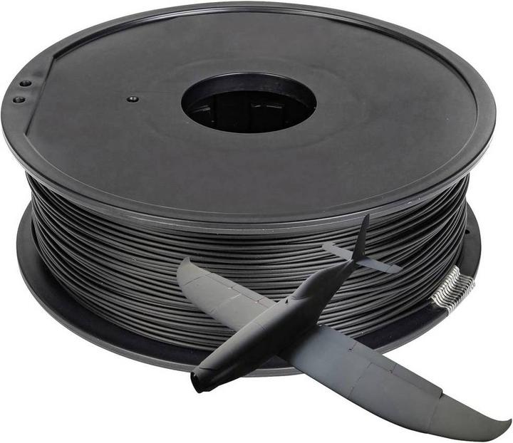 Actual product image Renkforce RF-5167482 PLA-LW Light Weight Filament PLA 1.75 mm 1 kg Black (mat (PLA, 1.75 mm, 1000 g, Black)