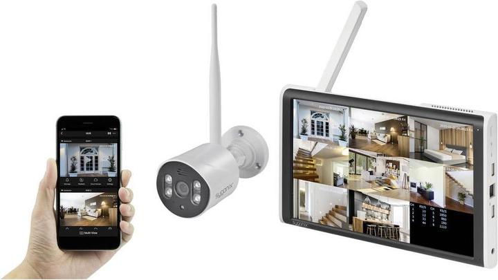 Actual product image Sygonix SY-5046554 Wireless Surveillance Camera Set 8-Channel with 1 Camera 1920 x 1080 Pixel 2.4 (1920 x 1080 Pixels)