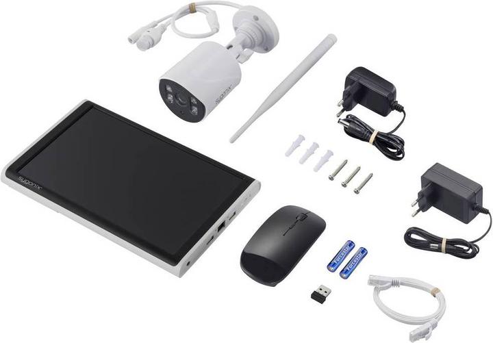 Actual product image Sygonix SY-5046554 Wireless Surveillance Camera Set 8-Channel with 1 Camera 1920 x 1080 Pixel 2.4 (1920 x 1080 Pixels)