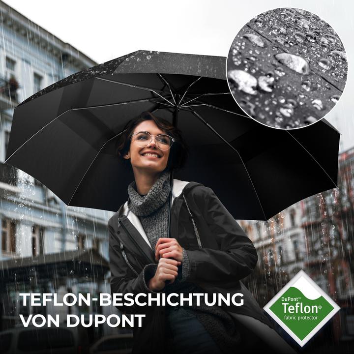 Produktbild Wilford & Sons Doppelt belüfteter Regenschirm, Schwarz