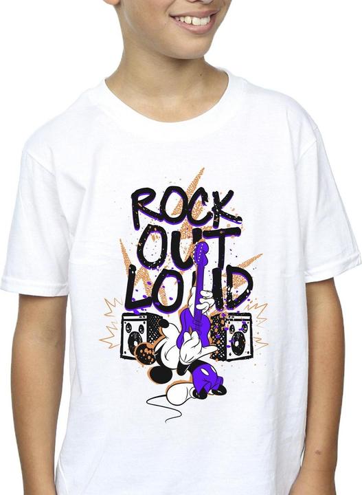 Actual product image Disney Boys Mickey Mouse Rock Out Loud T-Shirt (152, 158)