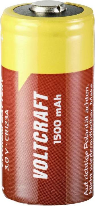 Actual product image Voltcraft CR123A Photo battery CR-123A Lithium 1500 mAh 3 V 1 pc. (1 pcs., RCR123A, 1500 mAh)