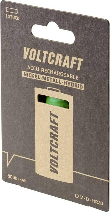 Produktbild Voltcraft HR20 Mono D -Akku NiMH 8000 mAh 1.2 V 1 St. (1 Stk., D, 8000 mAh)