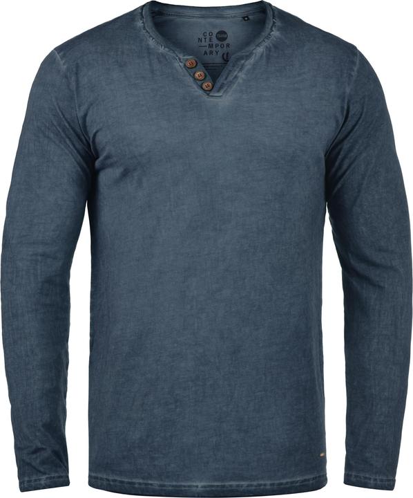Actual product image Solid Tinox Men's Longsleeve With V-Neck Made Of 100% Cotton (M)