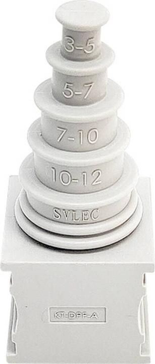 Actual product image Tru Components KT-DPF-A Cable bushing clamp-O max. 12 mm elastomer grey 1 pc. (Cable hole, 2.10 cm)
