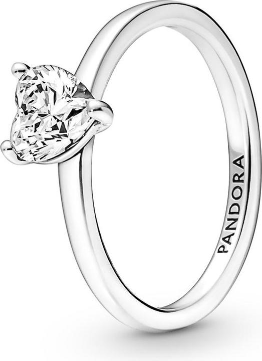Actual product image Pandora Sparkling heart solitaire ring (58, 925 Silver)