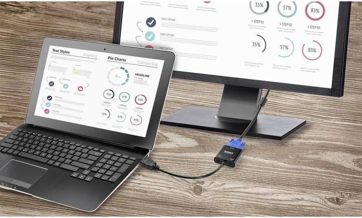 Produktbild SpeaKa Professional SP-10352148 HDMI Adapter(1x (VGA, HDMI, 15 cm)