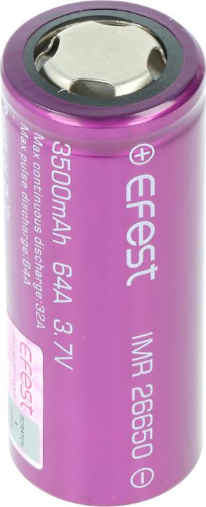 Actual product image Efest Battery Purple IMR26650 High Drain unprotected (1 pcs., 26650, 3500 mAh)