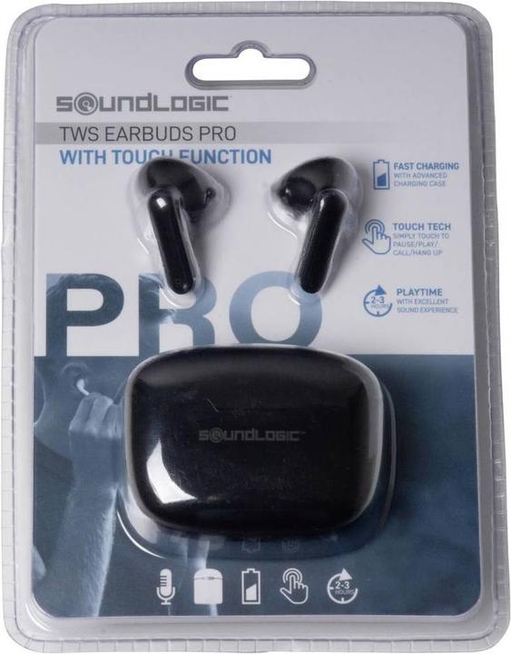Produktbild Soundlogic touch In Ear Kopfhörer Bluetooth® Schwarz (Kabellos)