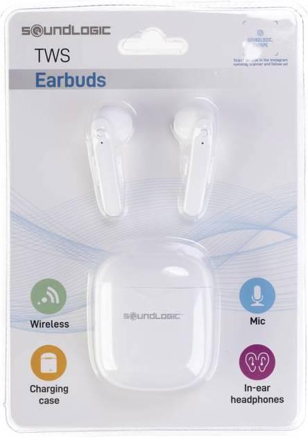 Actual product image Soundlogic TWS Earbuds In Ear Headphones Bluetooth® White (Wireless)