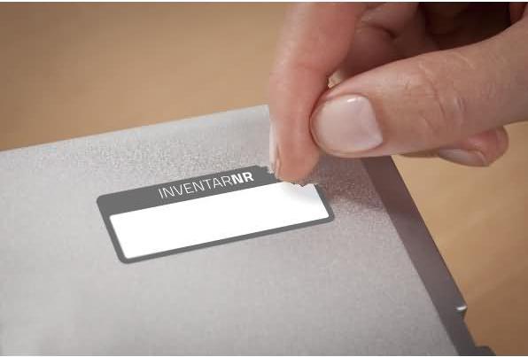 Actual product image Avery Inventory labels peel-off proof