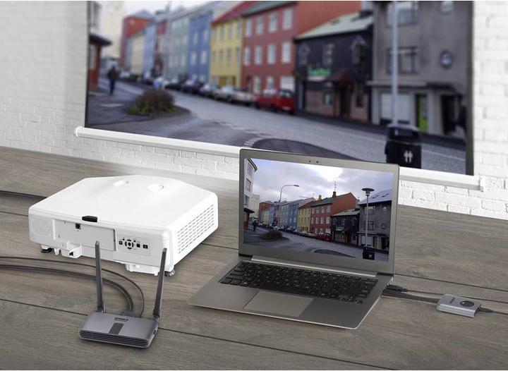 Image du produit SpeaKa Professional SP-WTR-400 Kit de transmission radio HDMI 30 m 2.4 GHz, 5 GHz 19 (30 m, Canal de retour audio (ARC))