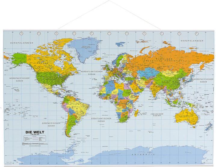 Actual product image Political world map in German as Pos