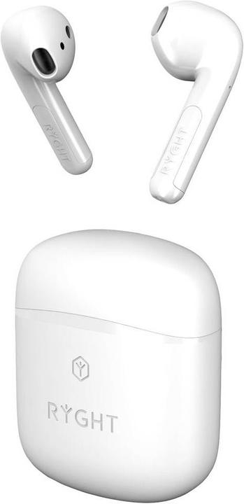 Actual product image Ryght WAYS2 In Ear Headset Bluetooth® Stereo White Battery Charge Indicator, Headset, Charging Case (25 h, Wireless)