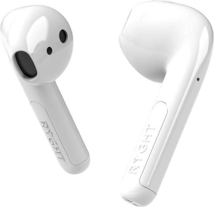 Actual product image Ryght WAYS2 In Ear Headset Bluetooth® Stereo White Battery Charge Indicator, Headset, Charging Case (25 h, Wireless)