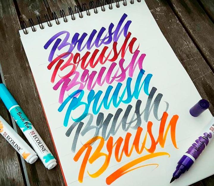 Actual product image Talens Ecoline brush spring (Multicoloured, White, 5 x)