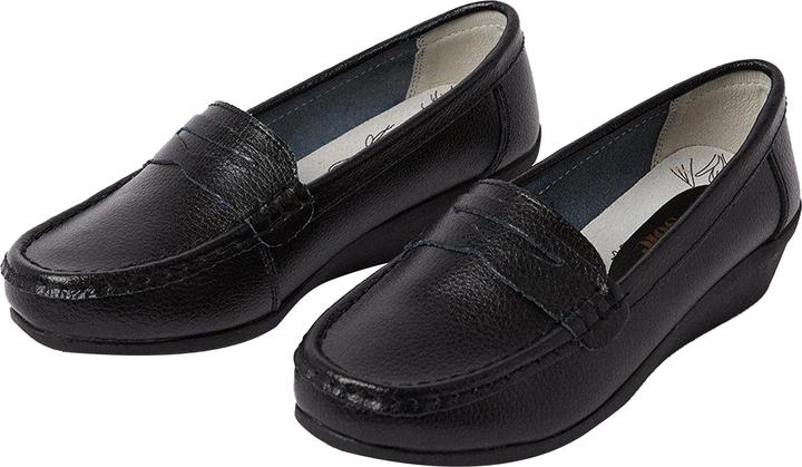 Actual product image Good For The Sole Womens/Ladies Niamh Leather Wide Loafers (36)