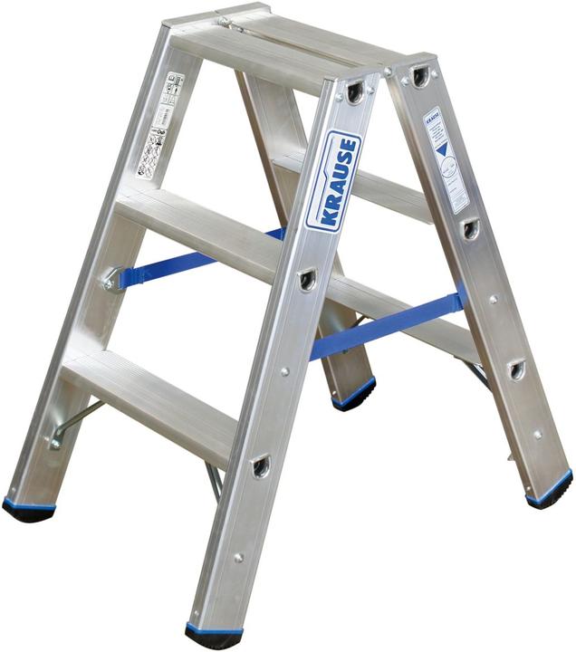 Productafbeelding Krause Aluminium dubbele trapladder, zonder wielen (Steigers, 80 cm)