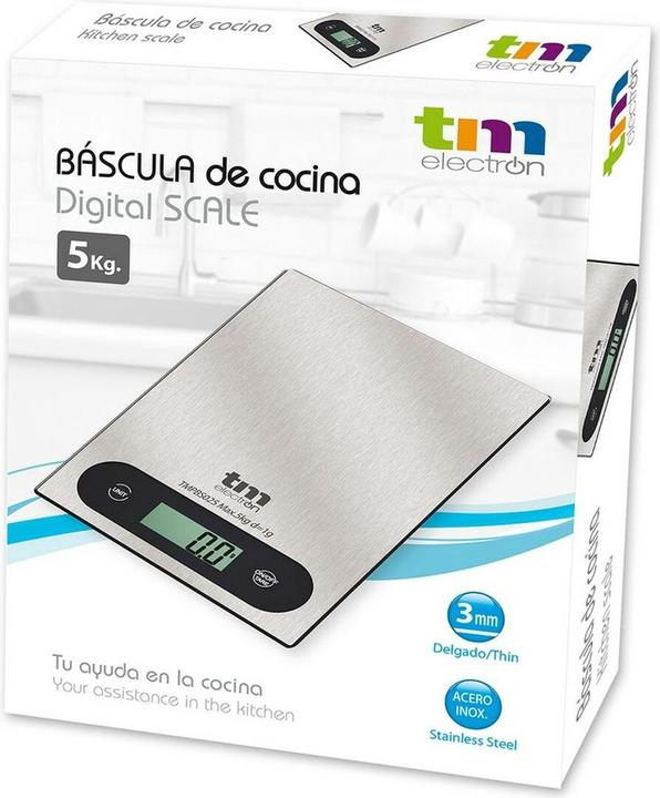 Produktbild TM Electron Küchenwaage Grau 5 kg