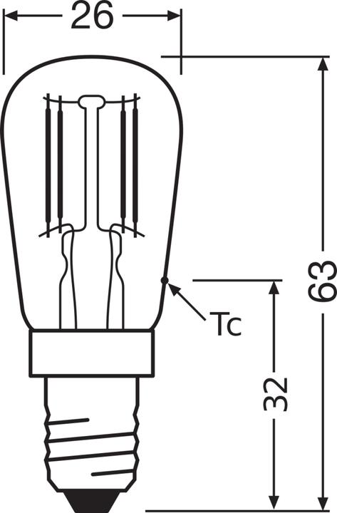 Actual product image Osram LED lamp (E14, 1 W, 70 lm, 1 x, G)