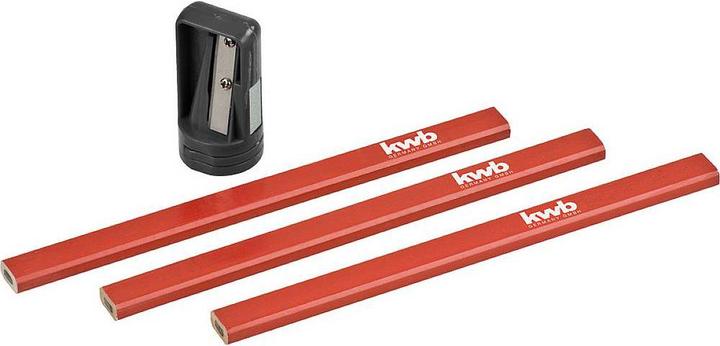 Actual product image kwb Carpenter pencils with sharpener, 4 pcs. (4 x)