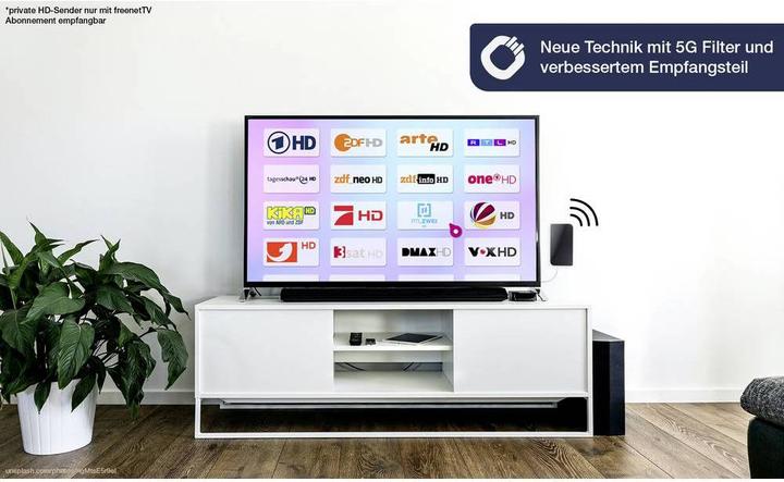 Actual product image Oehlbach Scope Vision 5G omnidirectional antenna for DVB-T2 with 5G filter (Flat antenna, DVB-T / -T2)