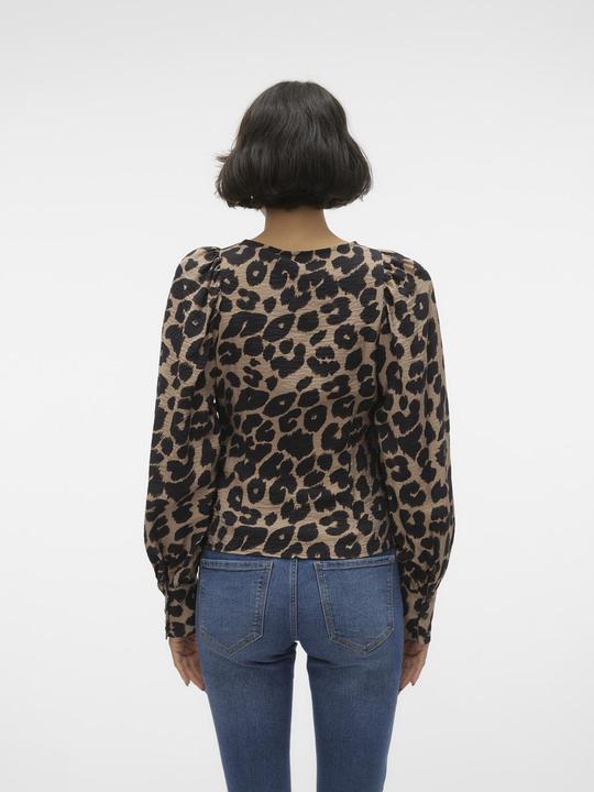 Image du produit Vero Moda Vmiris L/S Vneck Gathering Top Wvn Pop1 Top (XS)