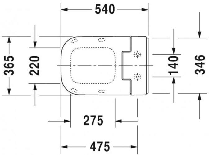 Actual product image Duravit Shower toilet seat SensoWash Slim 365x540mm white