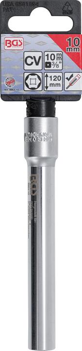 Produktbild BGS Steckschlüssel-Einsatz Sechskant, extra tief Antrieb Innenvierkant 10 mm (3/8") 10 mm (10 mm)