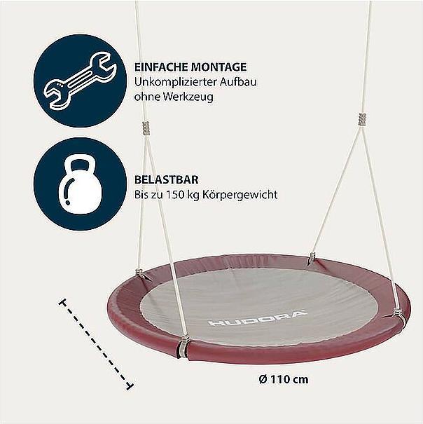 Actual product image Hudora Nest Swing Lounge 110cm, Amber