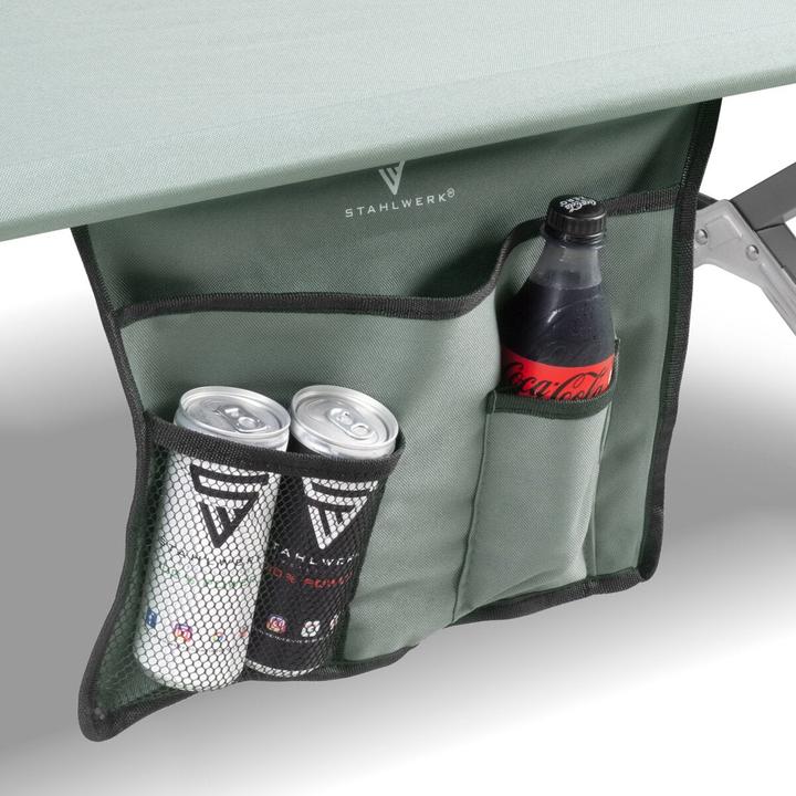 Image du produit Stahlwerk Chaise longue de camping 150 kg 190x63 cm Lit de camp Lit pliant de camping