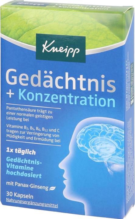 Nährwerte und Zutaten Gedächtnis + Konzentration Kapseln, 30 St. Kapseln (30 Stück, Kapseln)