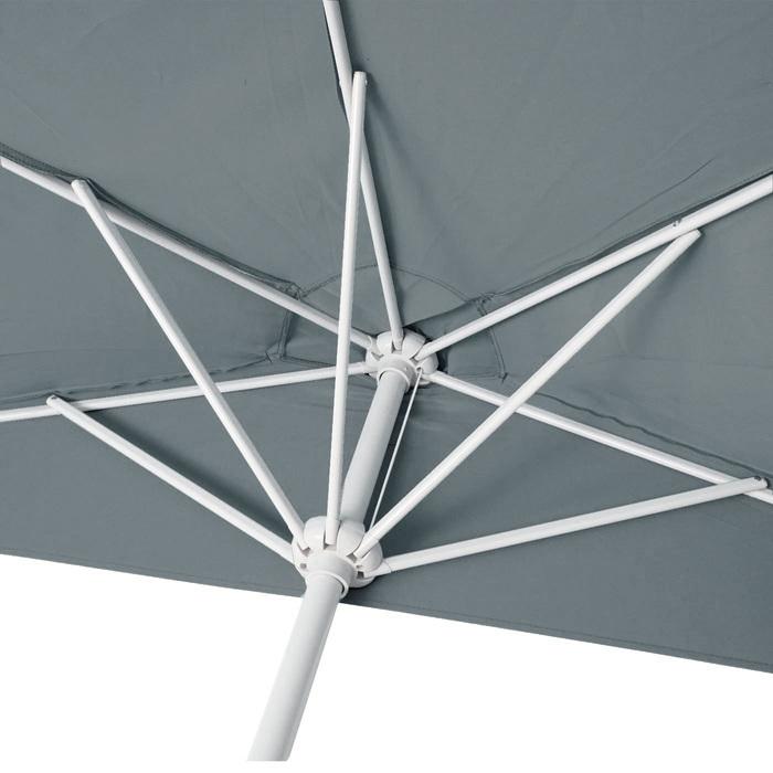 Actual product image Mendler Parasol half-round, half umbrella balcony umbrella, UV 50+ polyester/aluminium 3kg, 300cm (2.85 m)