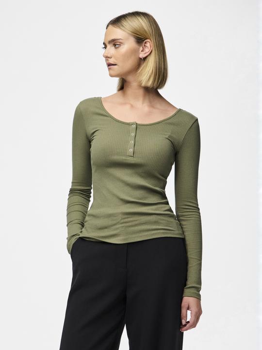 Produktbild Pieces Vorn geknöpftes geripptes Oberteil (XL)