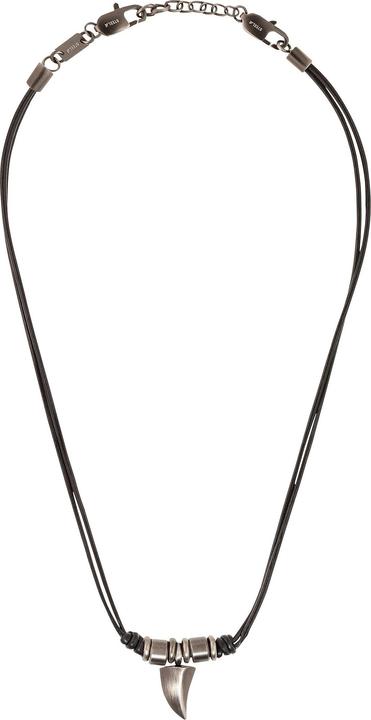 Image du produit S.Oliver Collier pour homme, cuir, acier inoxydable | dent (Acier inoxydable, Cuir, 40 cm)
