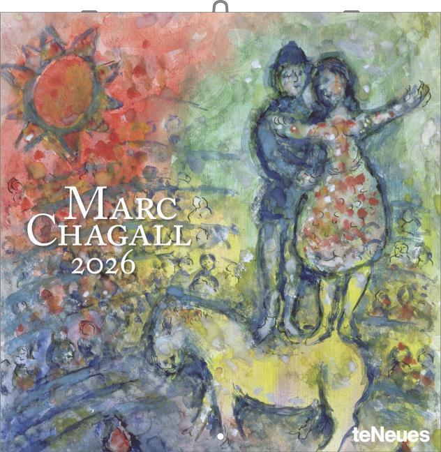 Actual product image Marc Chagall 2026 - Wand-Kalender - Broschüren-Kalender - 30x30 - 30x60 geöffnet - Kunst-Kalender (30 x 30 cm, Hardcover, French, Italian, Dutch, German, English, Spanish)