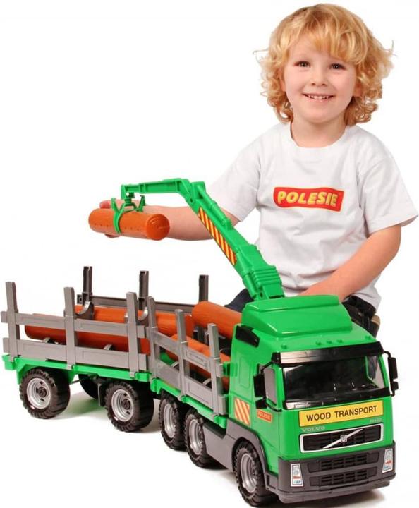 Actual product image Polesie Volvo wood transporter truck with trailer