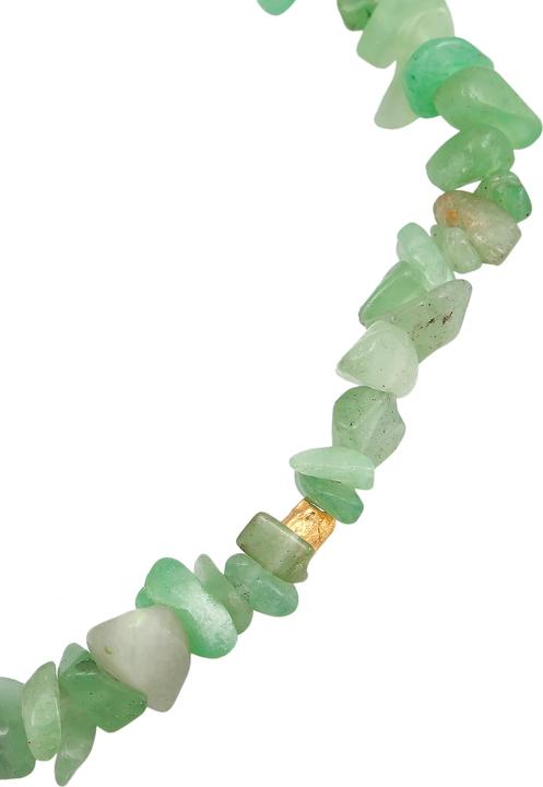 Produktbild Elli PREMIUM Fussschmuck Aventurin Splitter Bead 925 Silber vergoldet (Plastik, 925 Sterling Silber vergoldet, Aventurin, 22 cm)