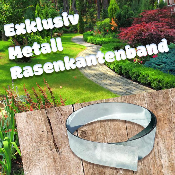 Image du produit Green Split Bande de bordure de pelouse métal alu/zinc 15 cm (1000 cm)