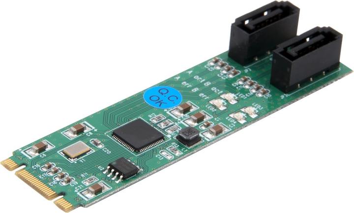 Produktbild Exsys 2 Port SATA3 -> M.2 NFGG Karte RAID 0/1 - SATA 6 GB/s