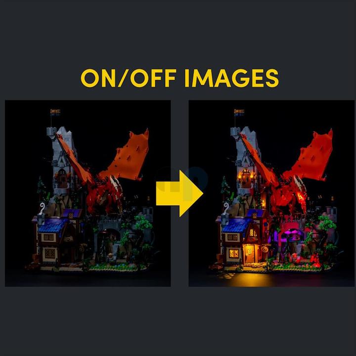 Actual product image Light my bricks LEGO® Dungeons & Dragons: Red Dragon's Tale #21348 Light Kit