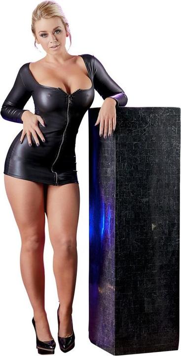 Actual product image Cottelli Collection Mini Dress With Glitter Zipper (M)