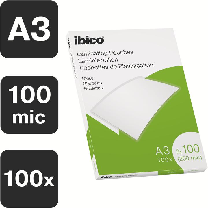 Produktbild Ibico Laminierfolie (A3, 100 Stück, 100 µm)