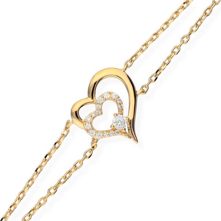 Produktbild Carat Hearts (14.50 cm, Messing Plaqué Or)