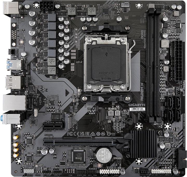 Actual product image Gigabyte MB A620M H (A620,AM5,mATX,AMD) (AM5, AMD A620, mATX)