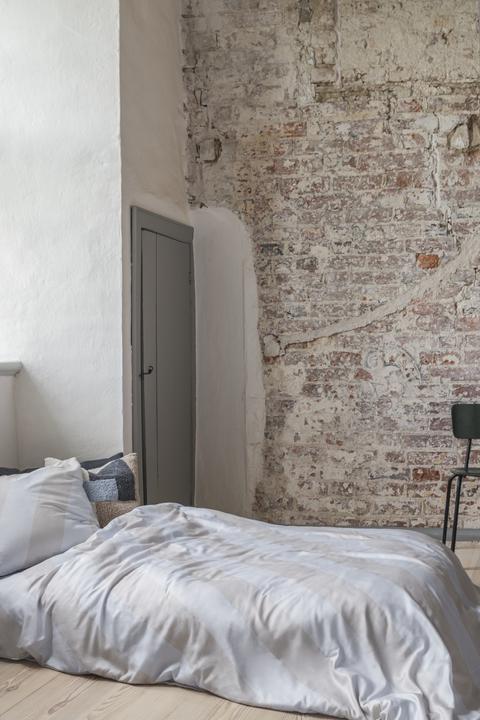 Produktbild Mette Ditmer DIAGONAL Bedding 140 x 200 cm - Light grey (Bettwäsche Set, 140 x 200 cm)